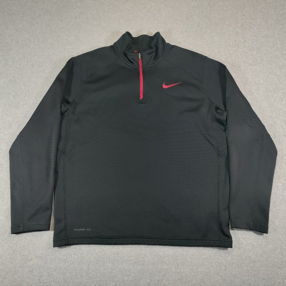 Nike Black and Red Men's Sweatshirt